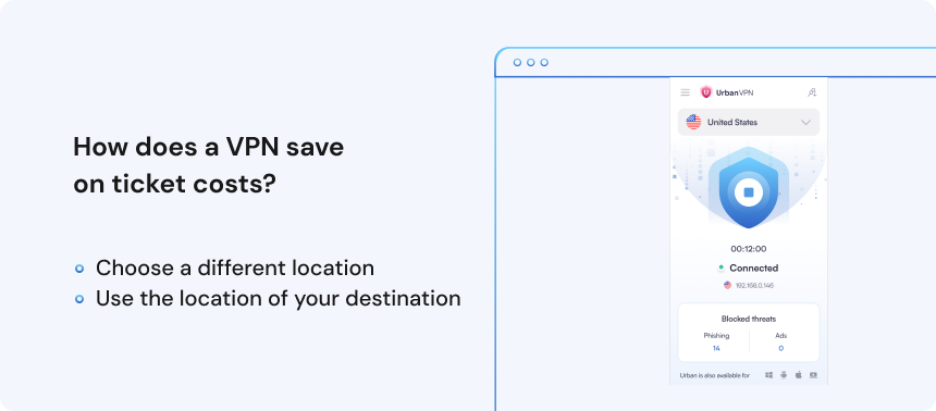 How does a VPN save on ticket costs_