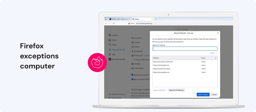 Firefox exceptions_computer