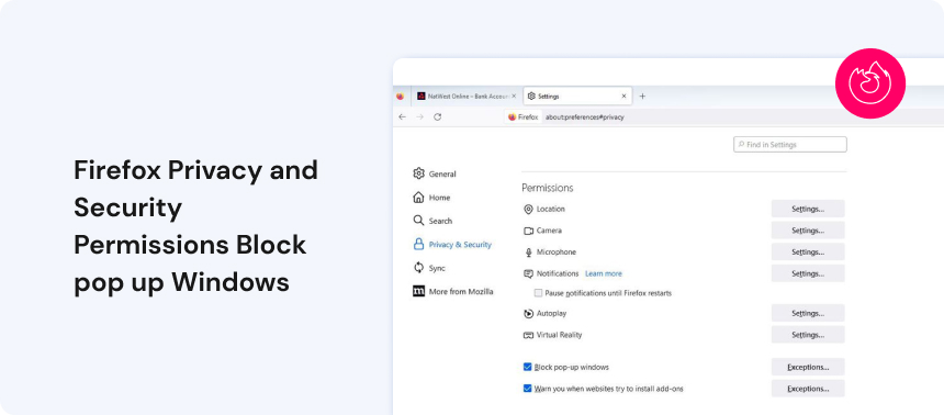 Firefox_Privacy and Security_Permissions_Block pop up windows