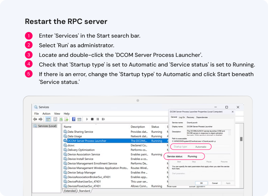 Restart the RPC server