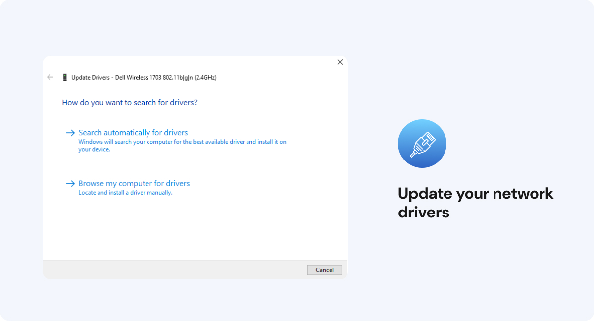 Update your network drivers