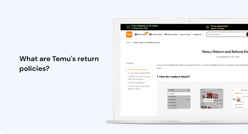 What are Temu's return policies_
